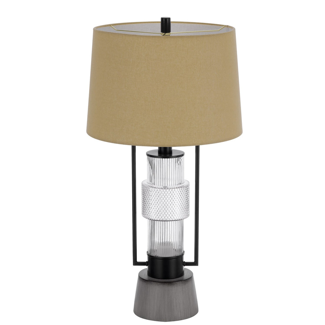 Vallda 100W 3 Way Table Lamp With 2W Led Night Light With Metal/Glass Body