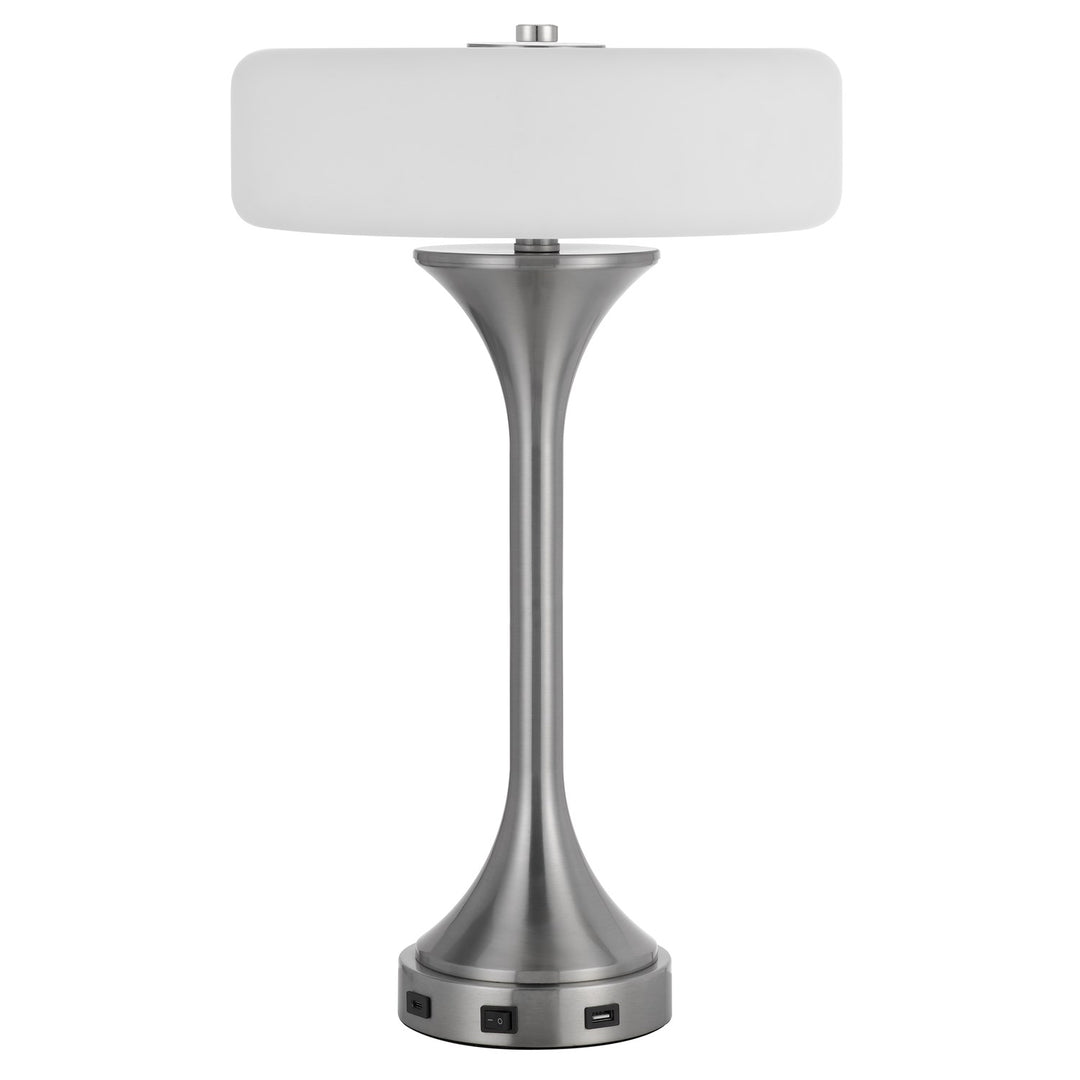 Espoo 25W X 3 Metal Desk/Table Lamp With Frosted Glass Shade by CAL Lighting