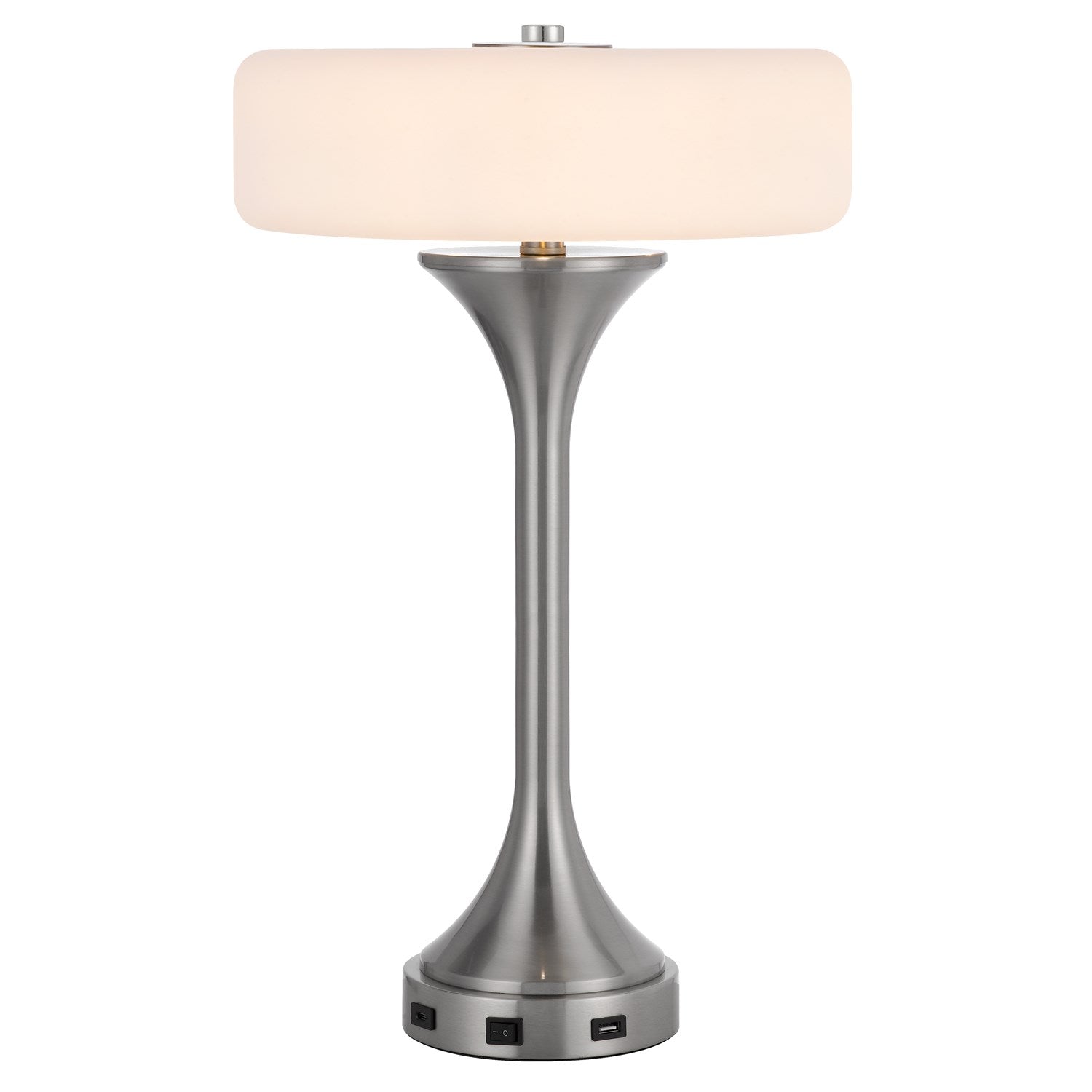 Espoo 25W X 3 Metal Desk/Table Lamp With Frosted Glass Shade