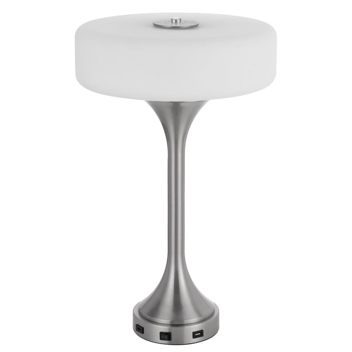 Espoo 25W X 3 Metal Desk/Table Lamp With Frosted Glass Shade