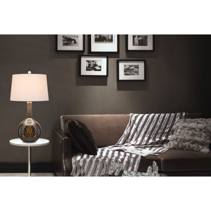 Wide Bottom Glass Table Lamp