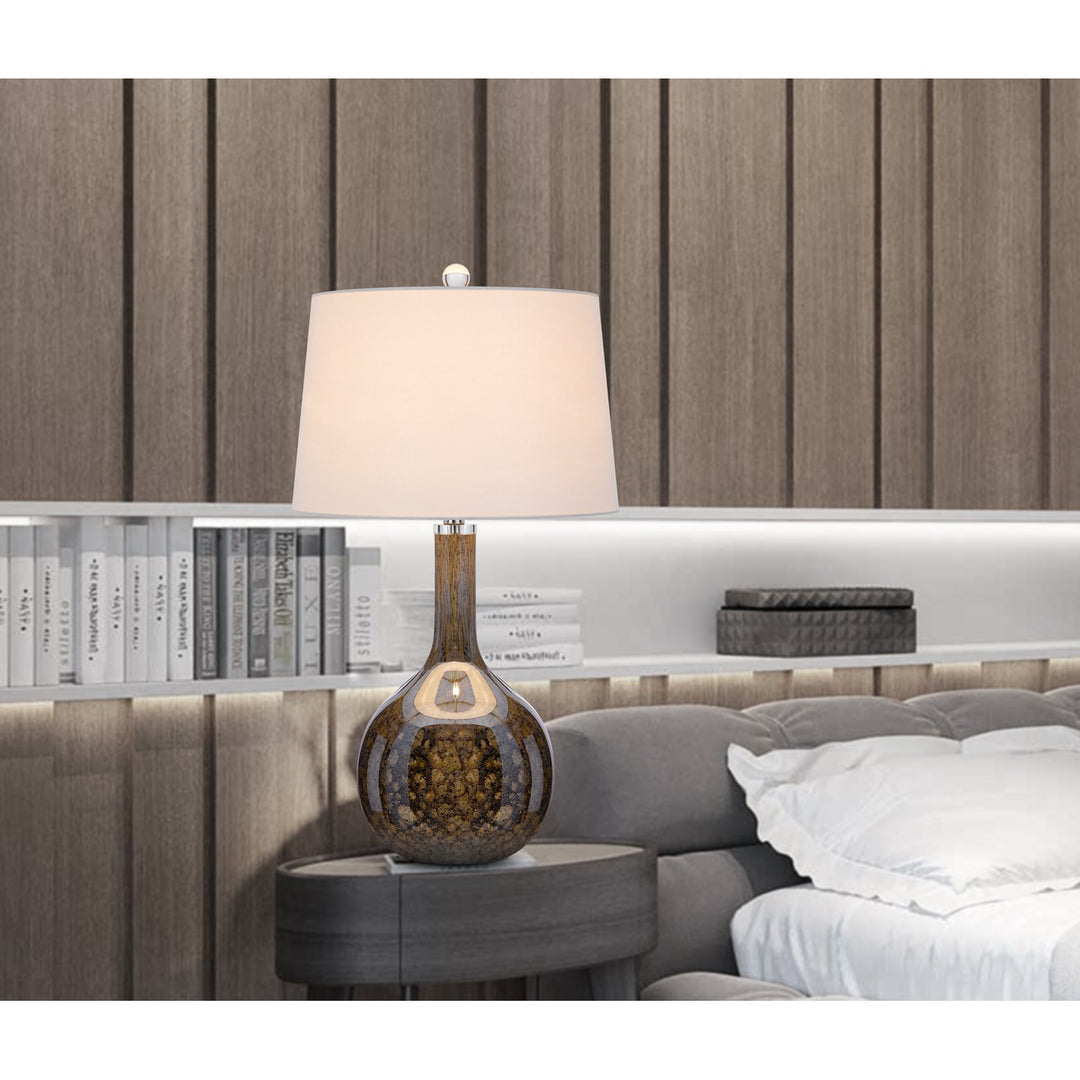 Wide Bottom Glass Table Lamp