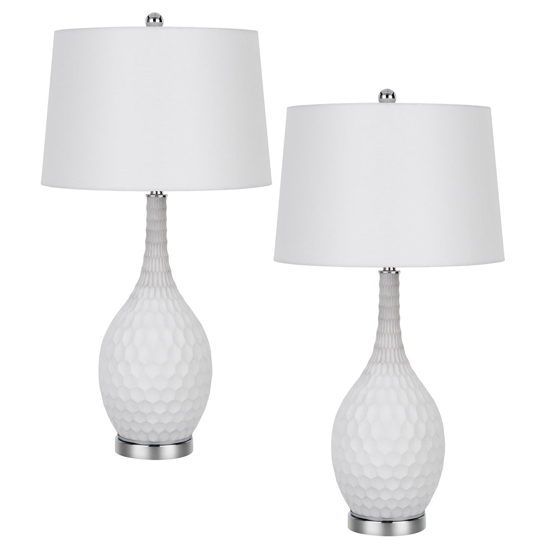 Wide Bottom Glass Table Lamp by CAL Lighting