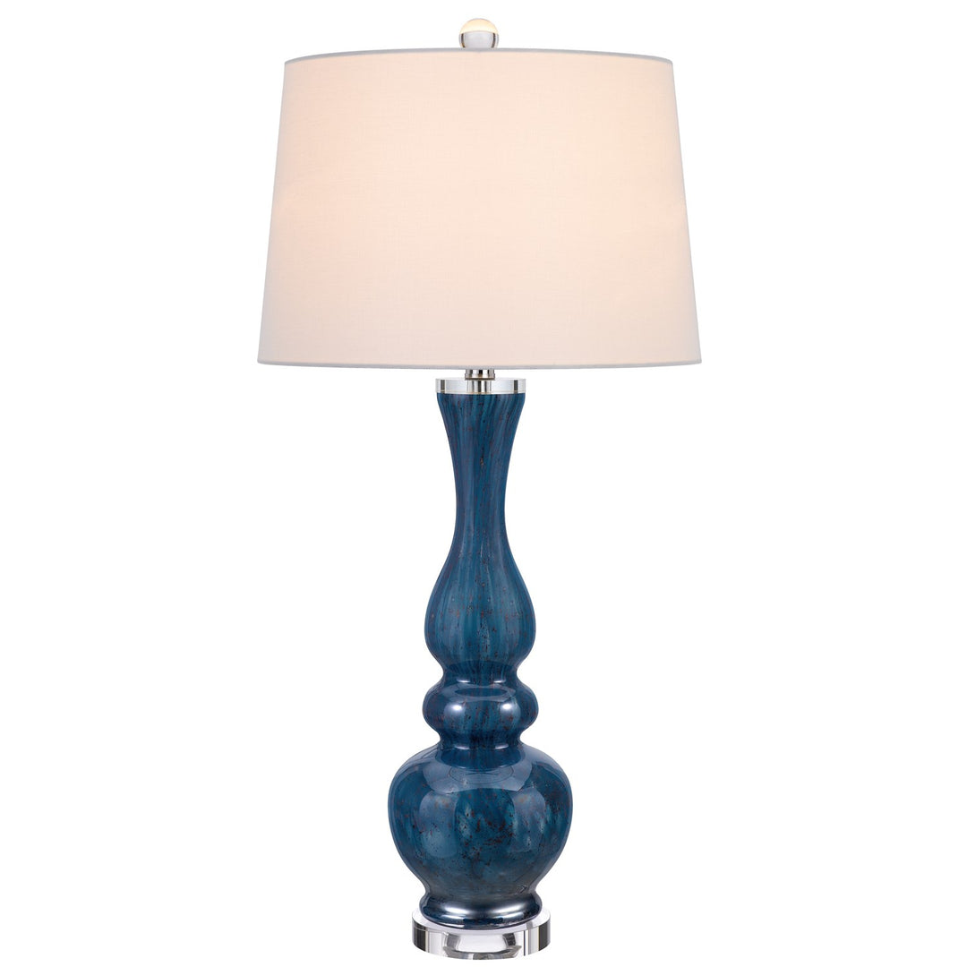 Candlestick Style Glass Table Lamp