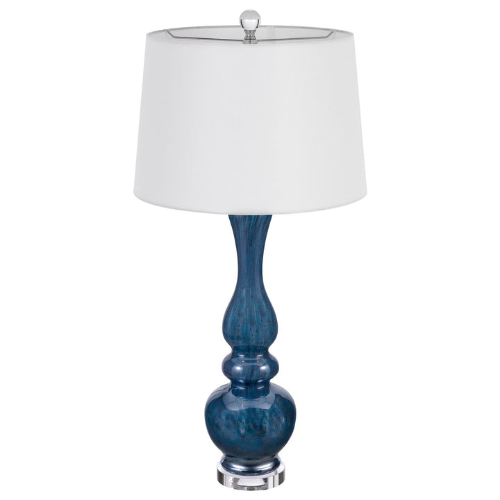 Candlestick Style Glass Table Lamp
