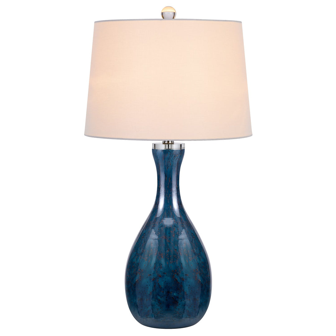 Wide Bottom Glass Table Lamp