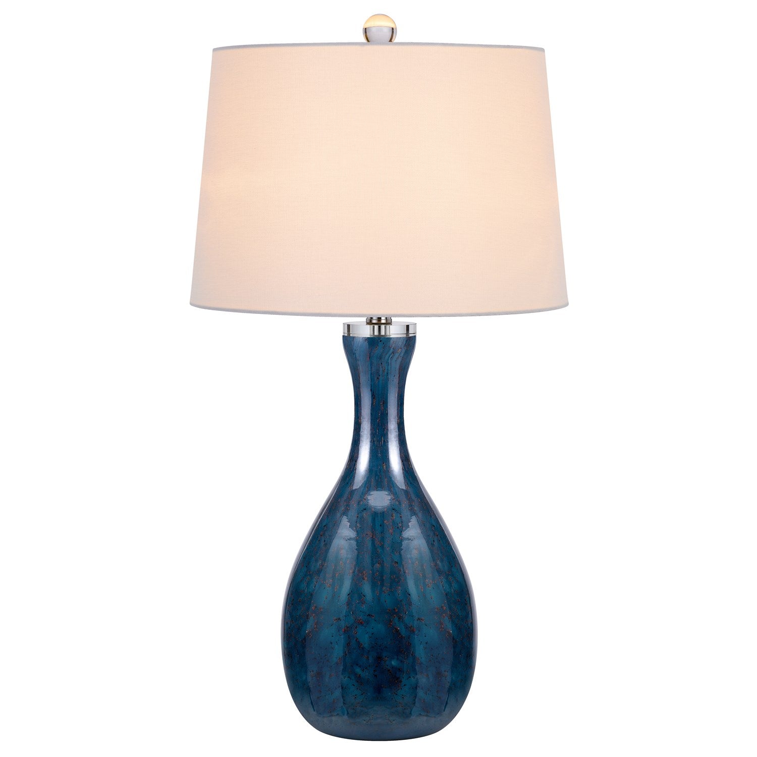 Wide Bottom Glass Table Lamp