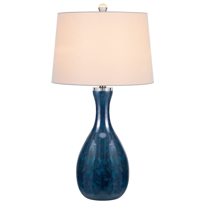 Wide Bottom Glass Table Lamp