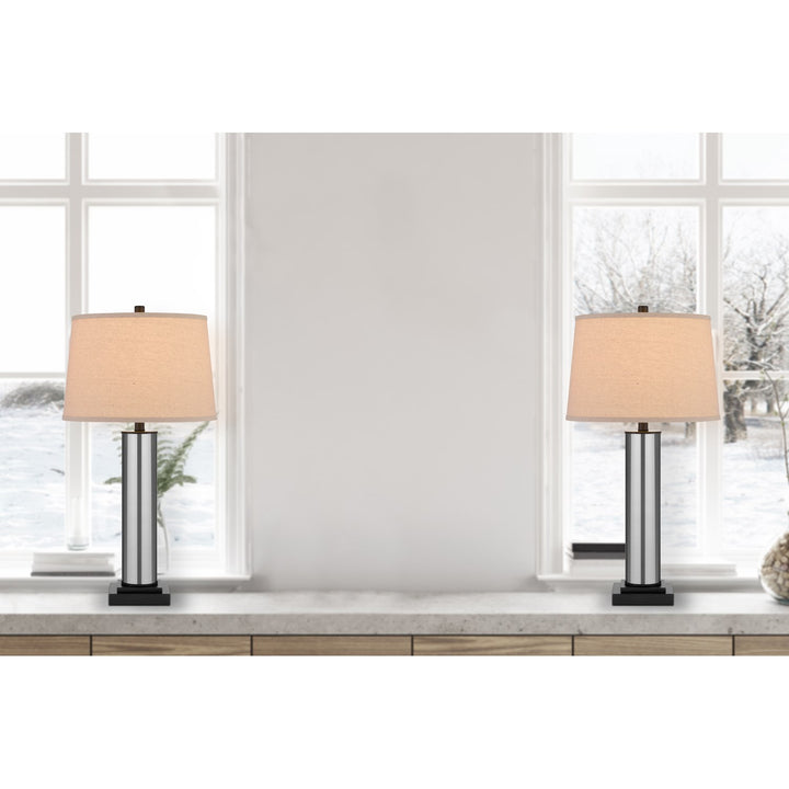 Black Cylinder Table Lamps