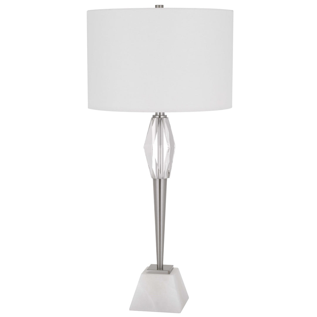 150W 3 Way Assen Metal Table Lamp With Crystal Font / Marble Base by CAL Lighting