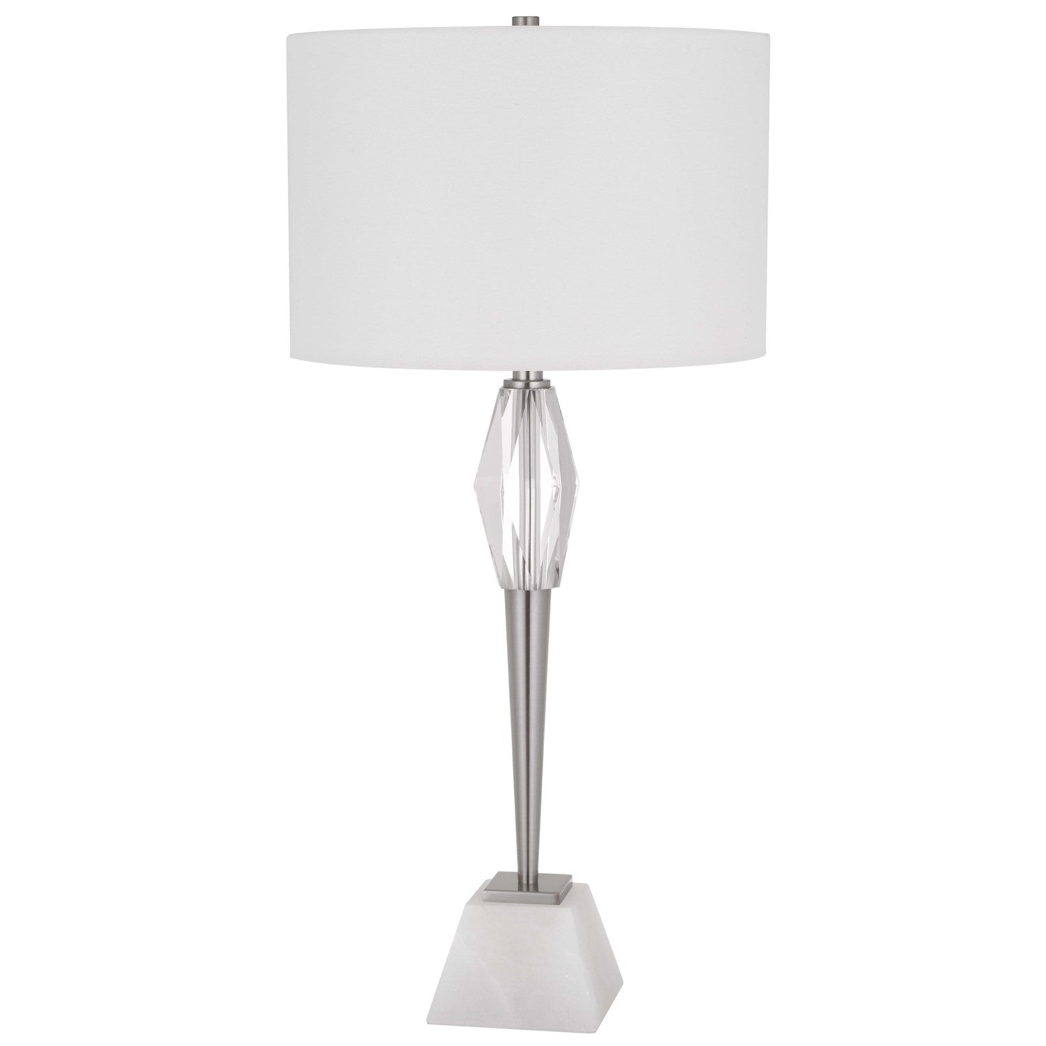 150W 3 Way Assen Metal Table Lamp With Crystal Font / Marble Base by CAL Lighting