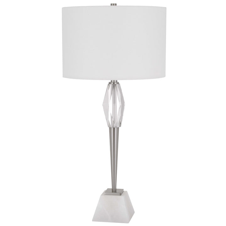 150W 3 Way Assen Metal Table Lamp With Crystal Font / Marble Base by CAL Lighting