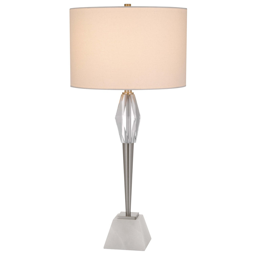 150W 3 Way Assen Metal Table Lamp With Crystal Font / Marble Base