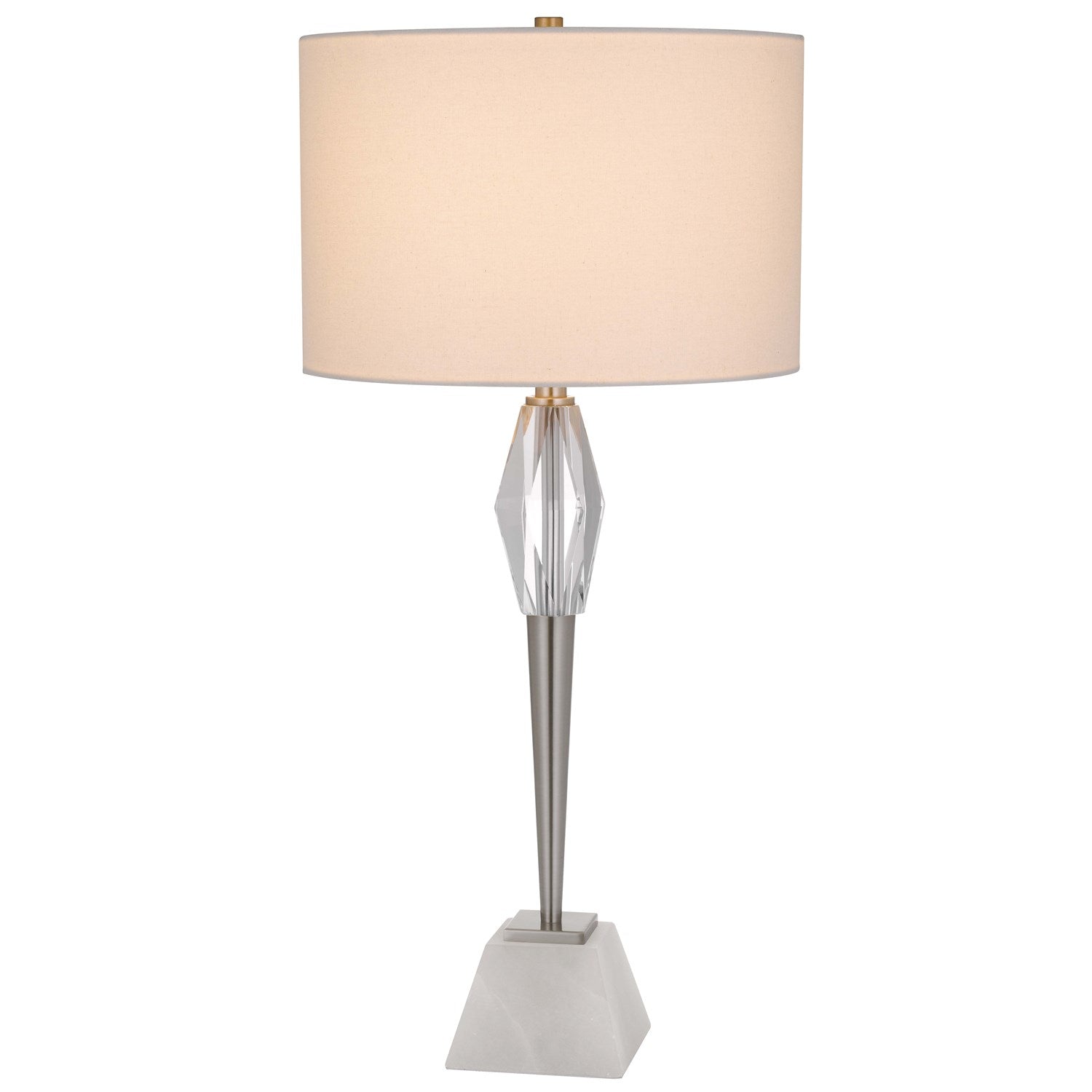 150W 3 Way Assen Metal Table Lamp With Crystal Font / Marble Base