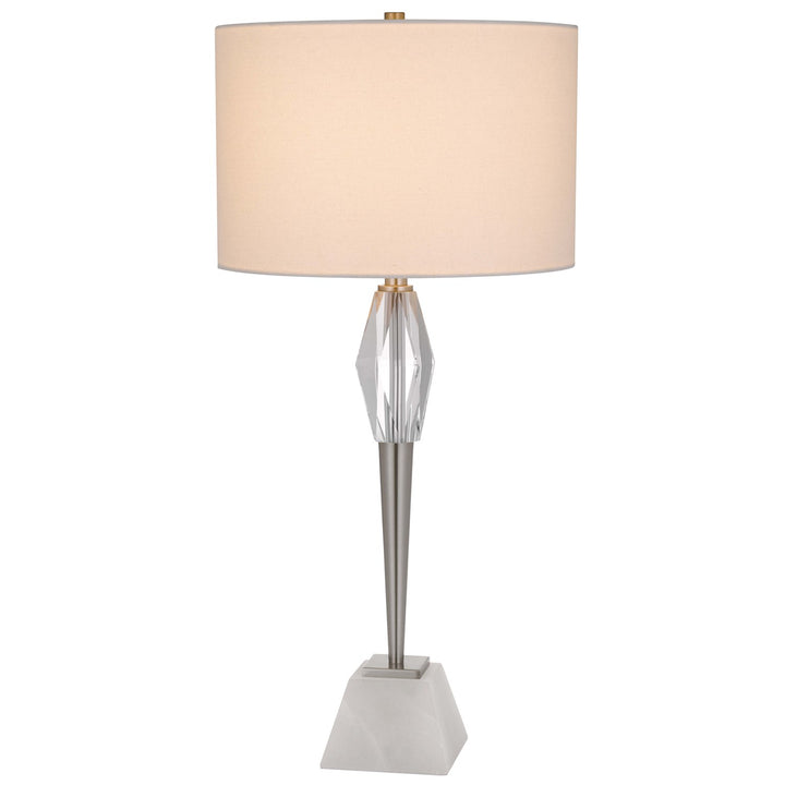 150W 3 Way Assen Metal Table Lamp With Crystal Font / Marble Base