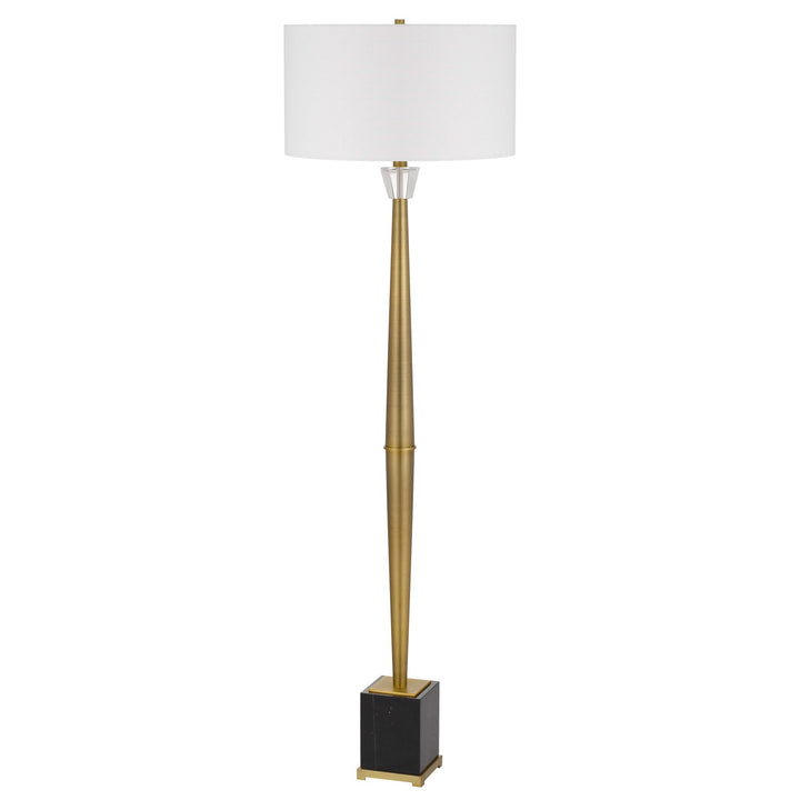 150W 3 Way Salford Metal Floor Lamp With Crystal Font / Marble Base by CAL Lighting
