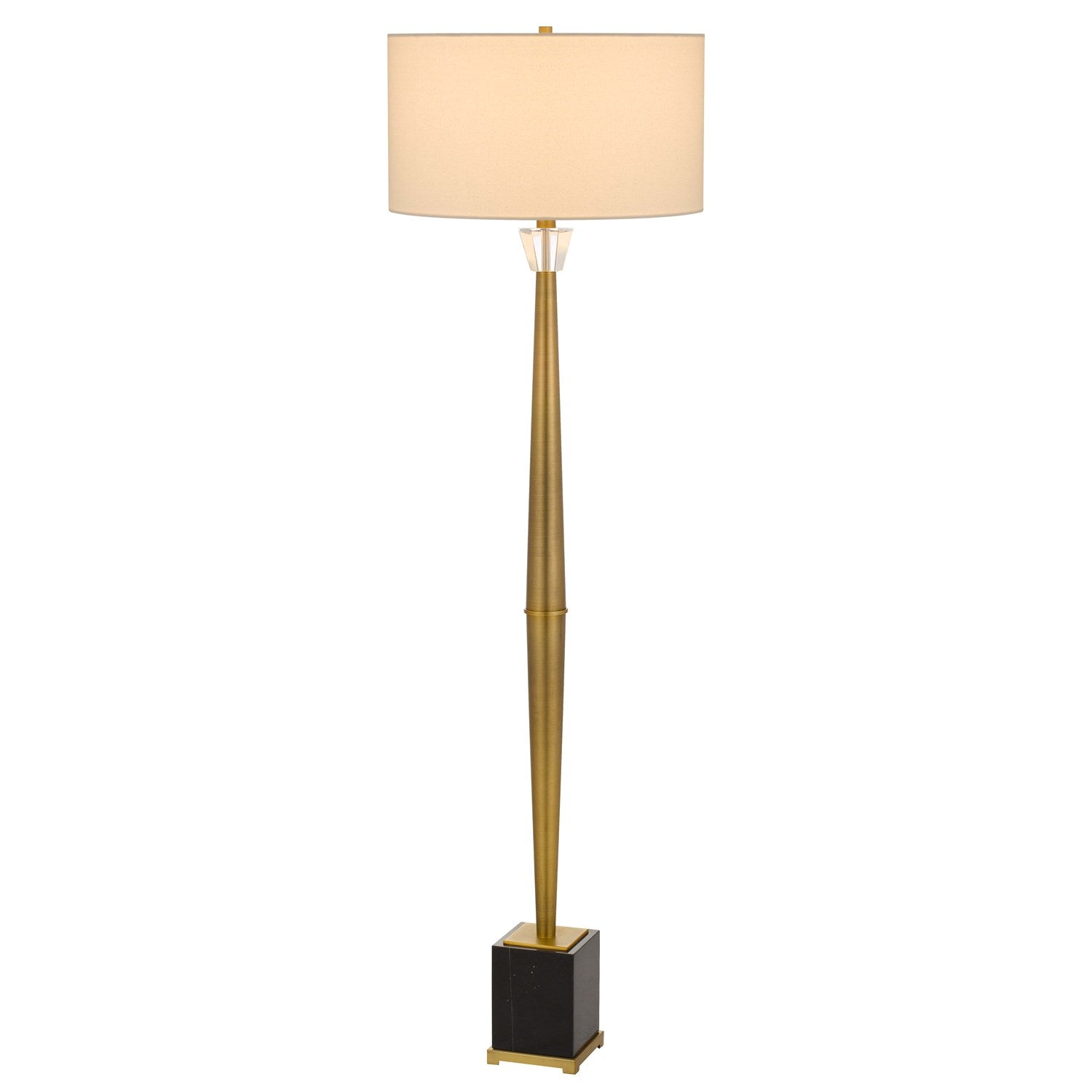 150W 3 Way Salford Metal Floor Lamp With Crystal Font / Marble Base