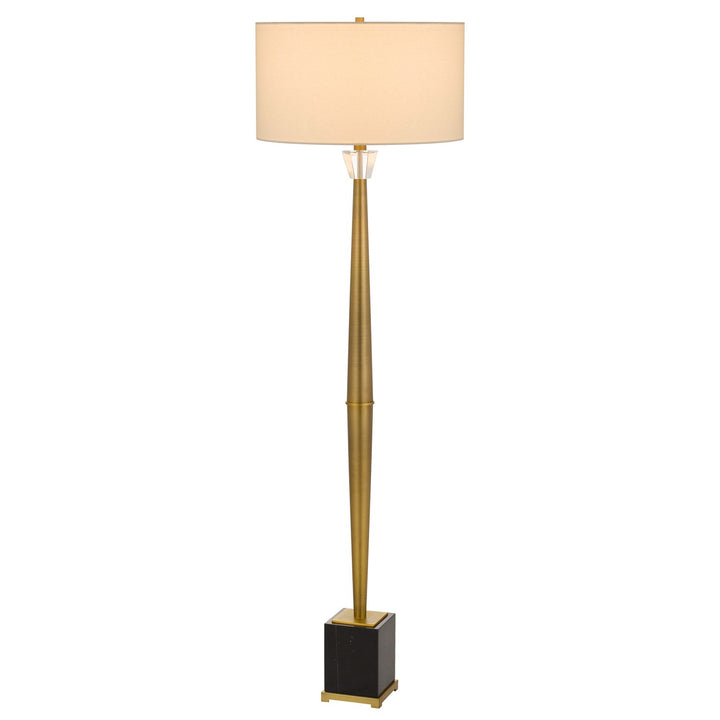 150W 3 Way Salford Metal Floor Lamp With Crystal Font / Marble Base