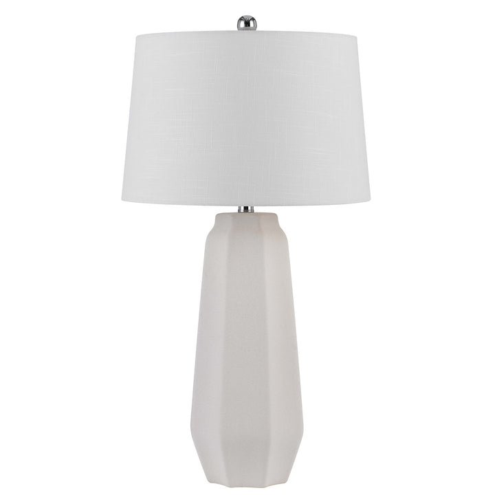 150W 3 Way Drayton Ceramic Table Lamp With Hardback Fabric Shade (Sold In Pairs) by CAL Lighting