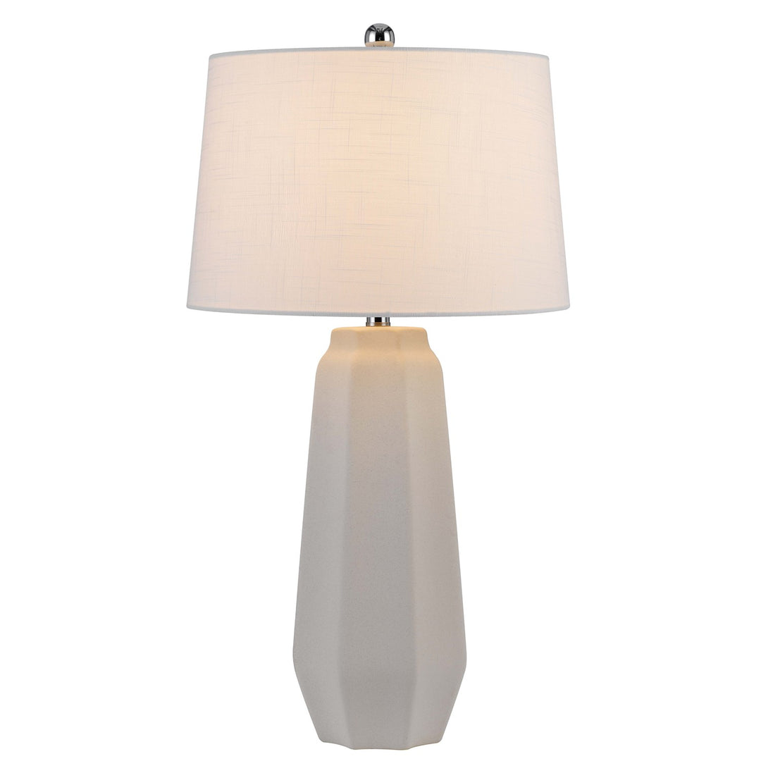 150W 3 Way Drayton Ceramic Table Lamp With Hardback Fabric Shade (Sold In Pairs)