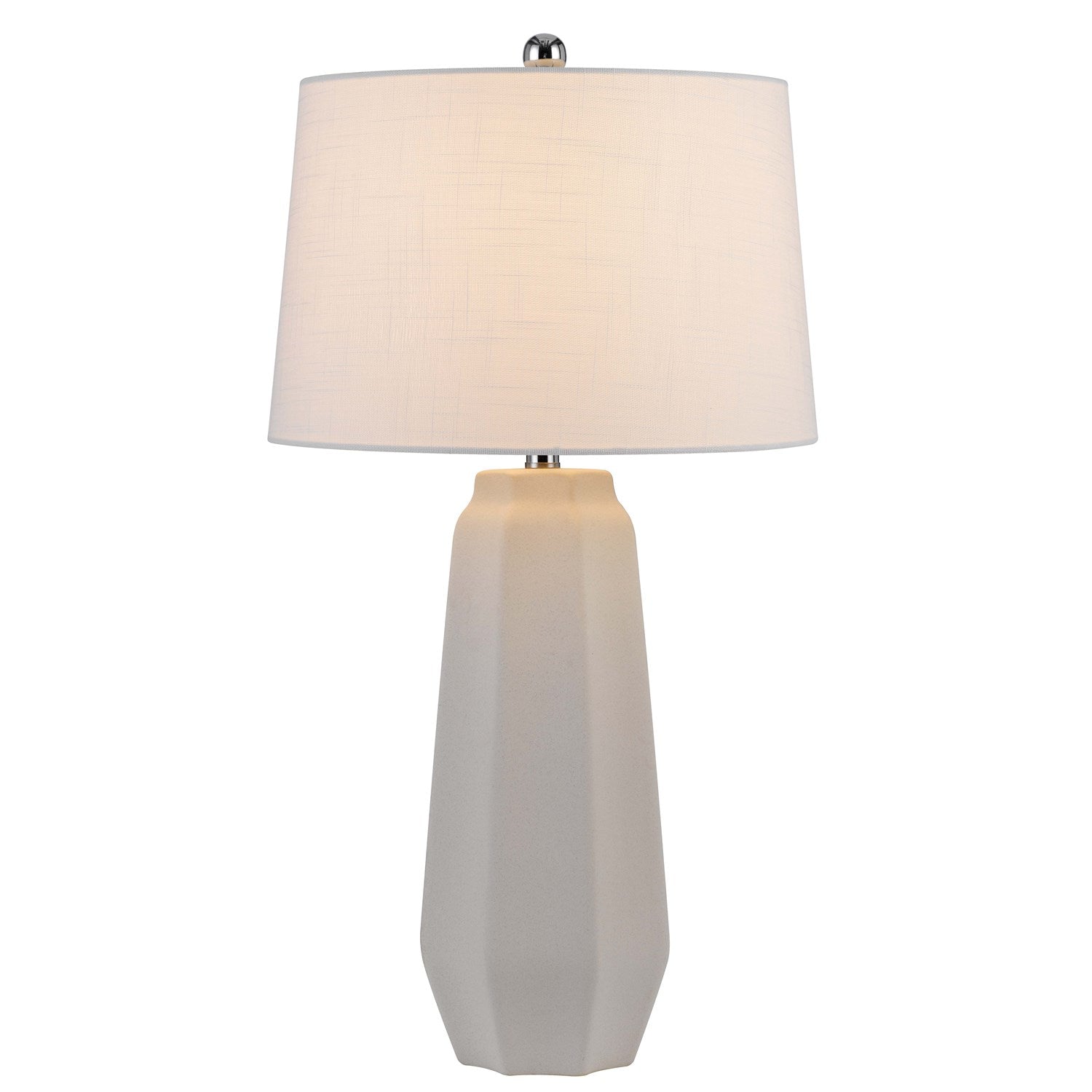 150W 3 Way Drayton Ceramic Table Lamp With Hardback Fabric Shade (Sold In Pairs)