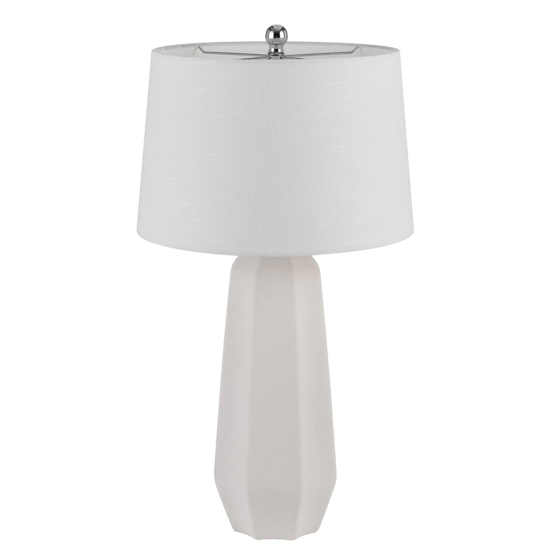 150W 3 Way Drayton Ceramic Table Lamp With Hardback Fabric Shade (Sold In Pairs)