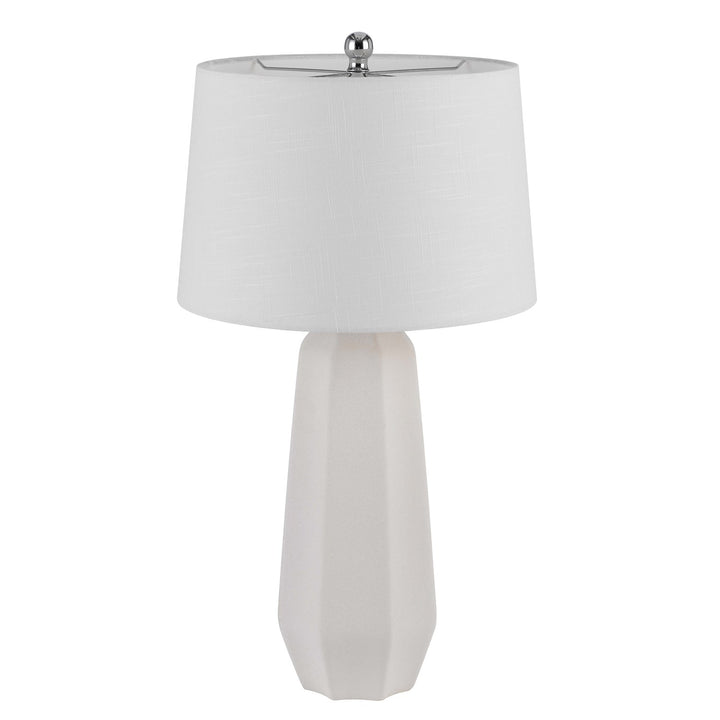 150W 3 Way Drayton Ceramic Table Lamp With Hardback Fabric Shade (Sold In Pairs)