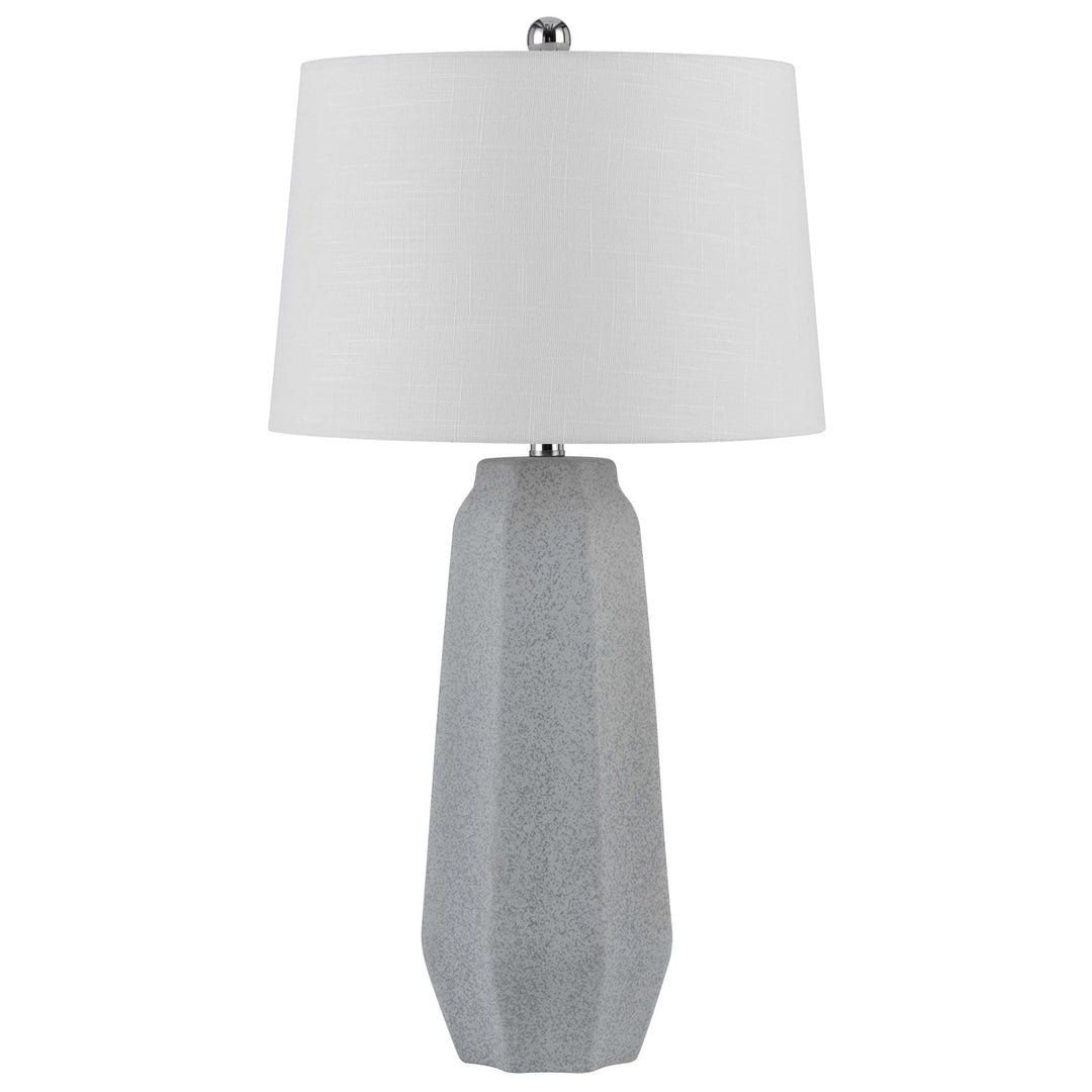 150W 3 Way Drayton Ceramic Table Lamp With Hardback Fabric Shade (Sold In Pairs) by CAL Lighting