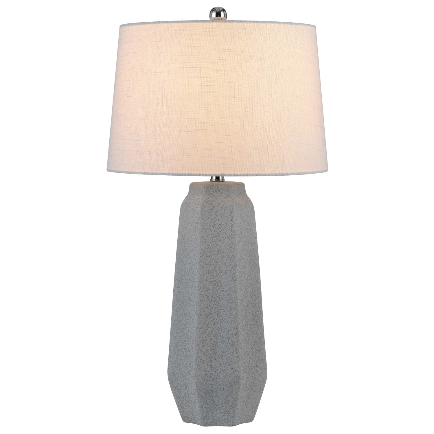 150W 3 Way Drayton Ceramic Table Lamp With Hardback Fabric Shade (Sold In Pairs)