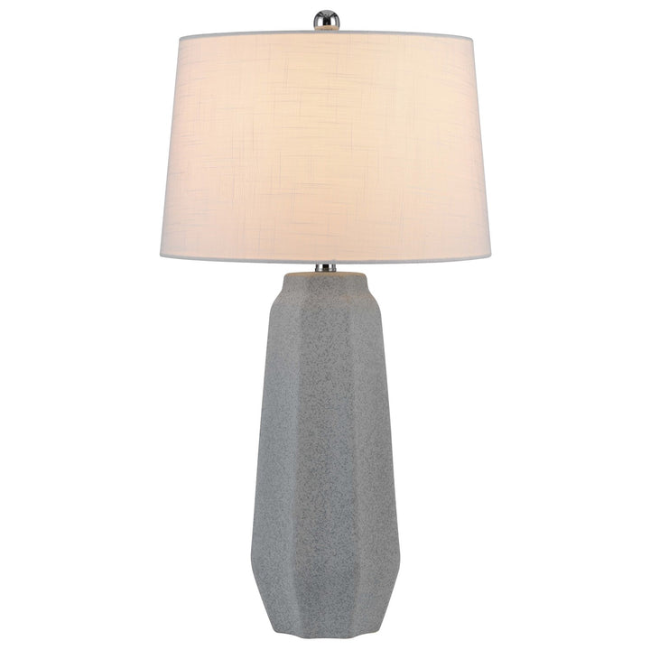 150W 3 Way Drayton Ceramic Table Lamp With Hardback Fabric Shade (Sold In Pairs)