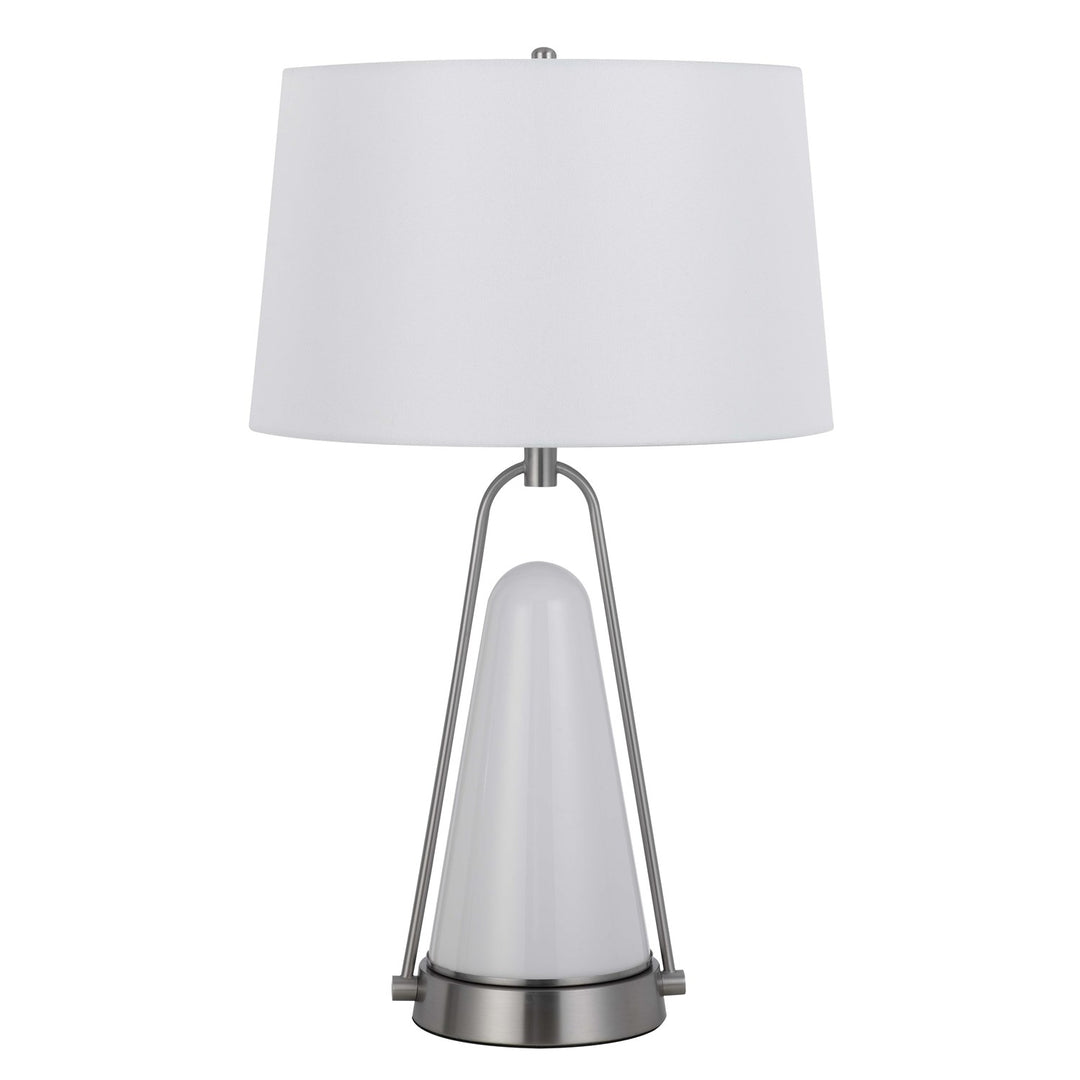 100W Birchmore Metal/Glass Table Lamp With Built In Led Night Light by CAL Lighting