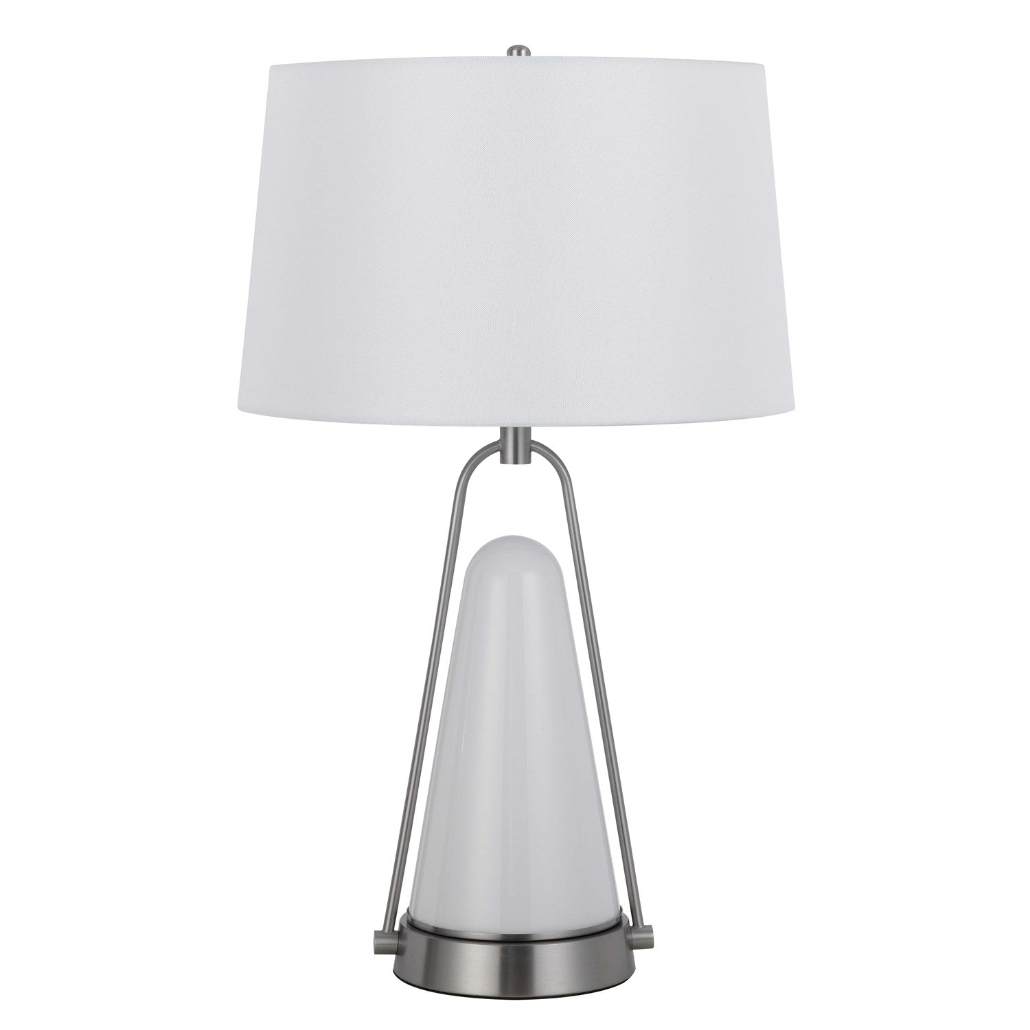 100W Birchmore Metal/Glass Table Lamp With Built In Led Night Light by CAL Lighting