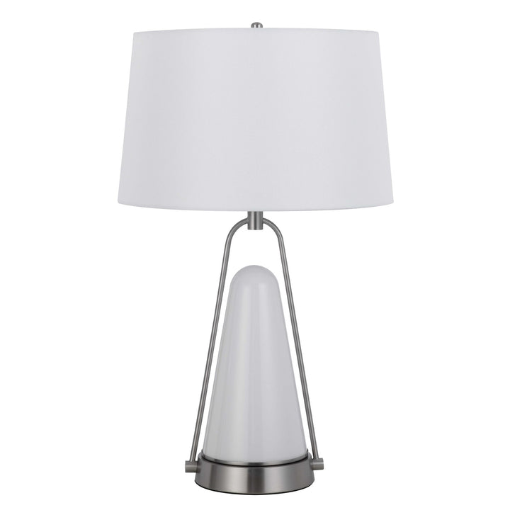 100W Birchmore Metal/Glass Table Lamp With Built In Led Night Light by CAL Lighting