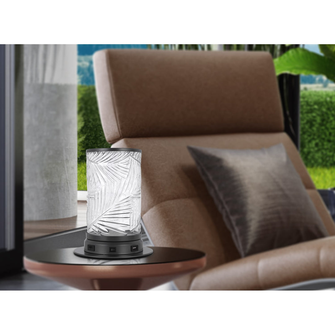 2W Carrington Integrated Led Accent Lamp With Glass Shade