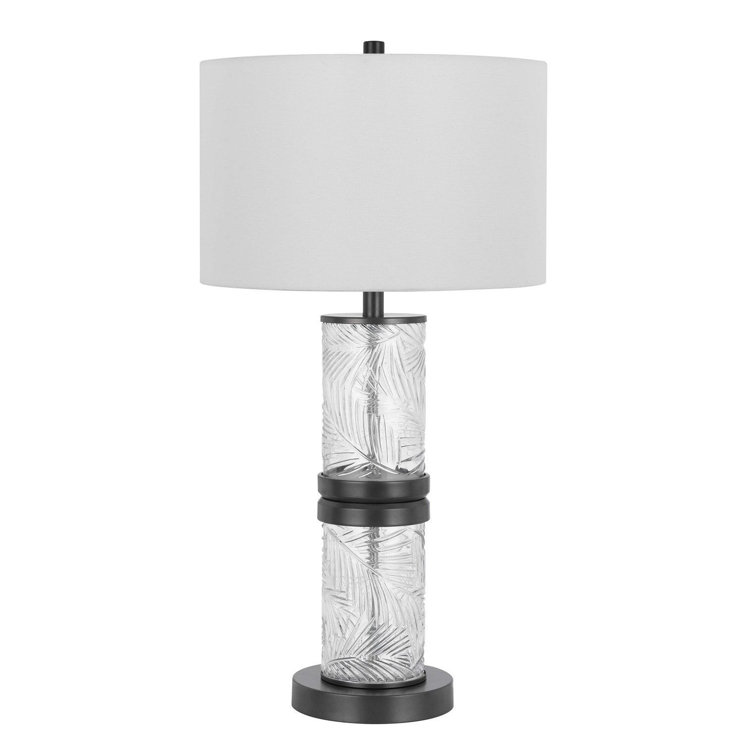 100W Carrington Metal/Glass Table Lamp With 4W Integrated Led Night Light by CAL Lighting
