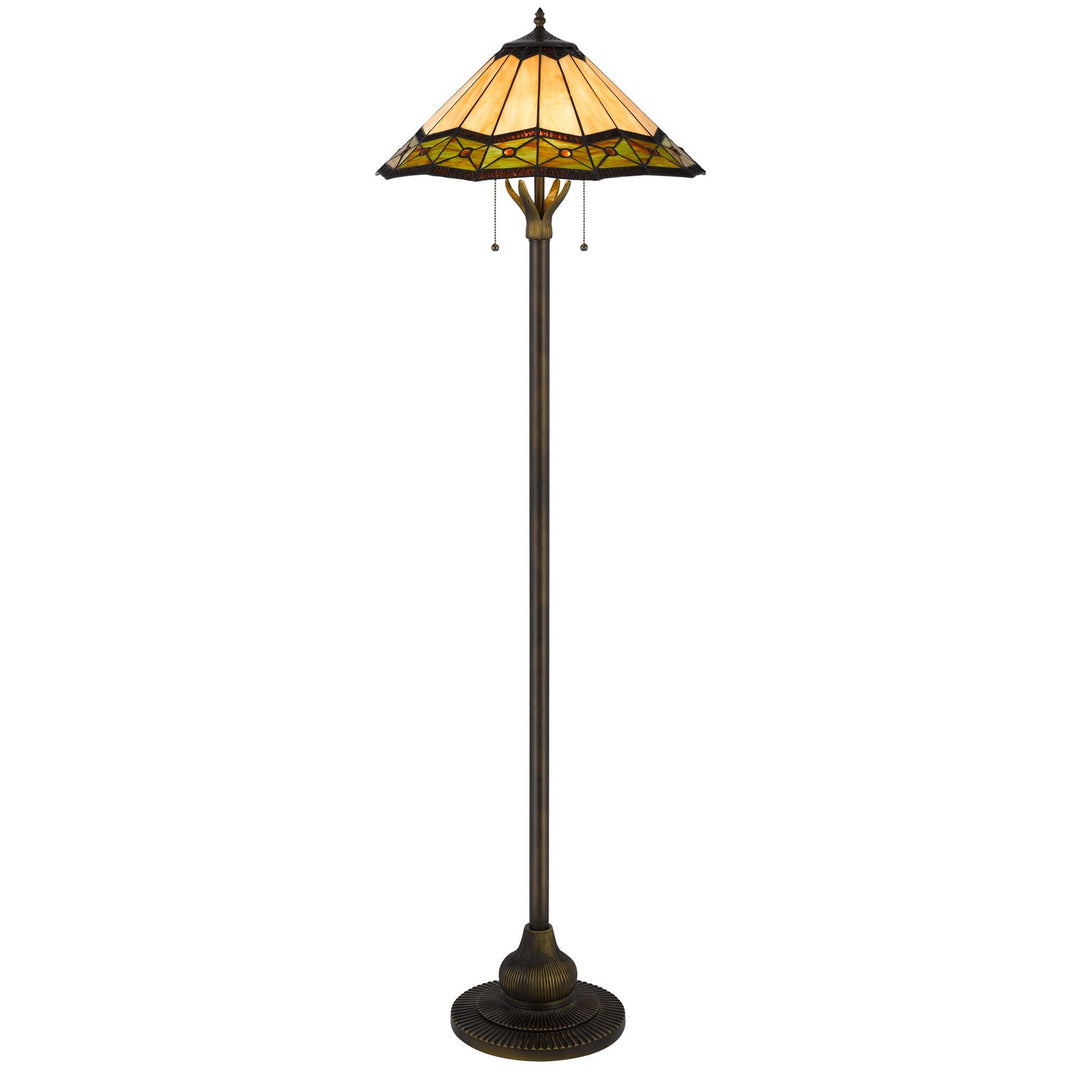 60W X 2 Armscroft Tiffany Floor Lamp by CAL Lighting