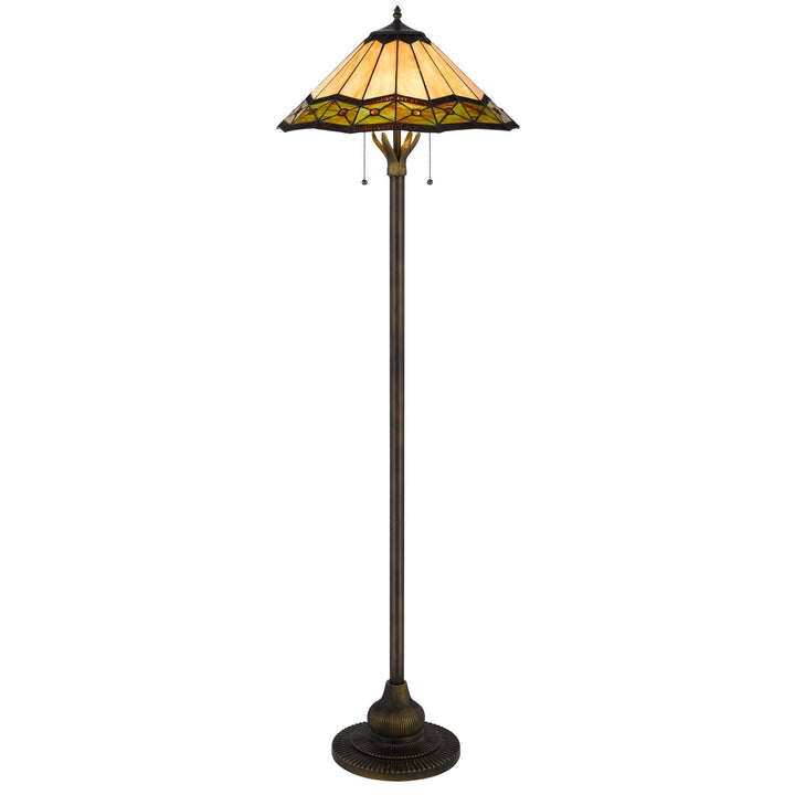 60W X 2 Armscroft Tiffany Floor Lamp by CAL Lighting