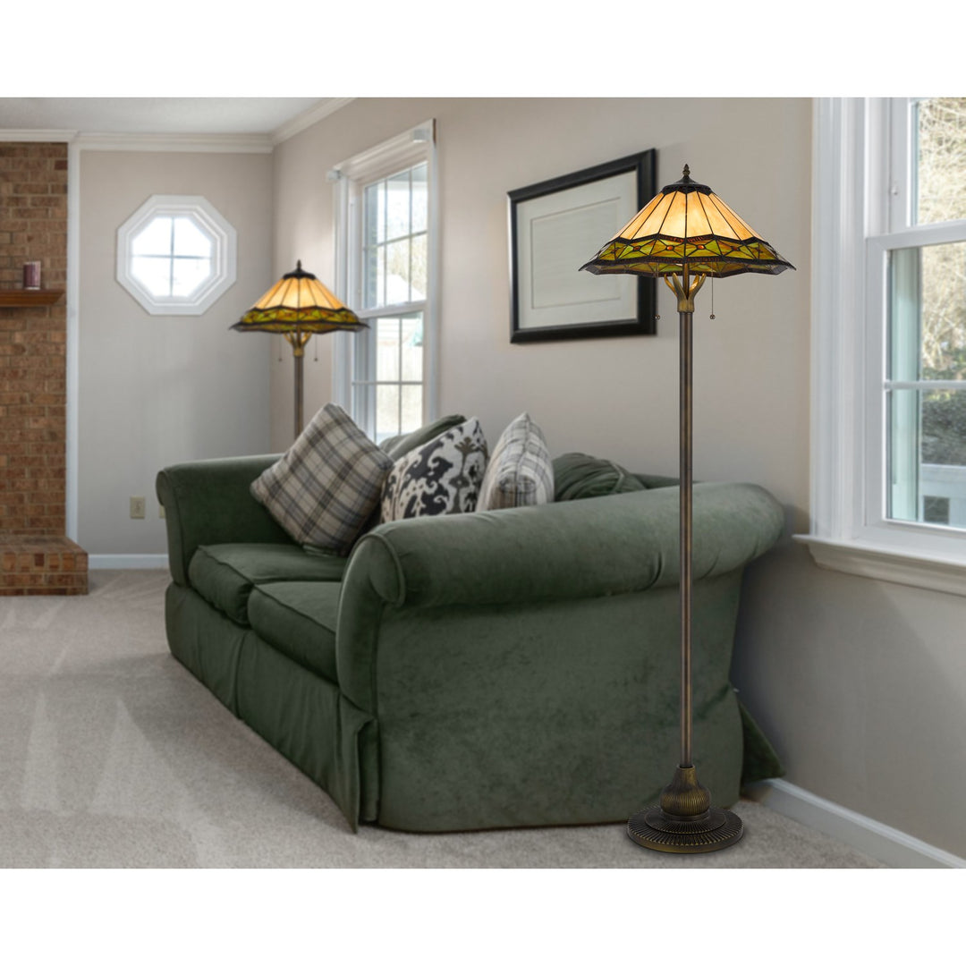 60W X 2 Armscroft Tiffany Floor Lamp