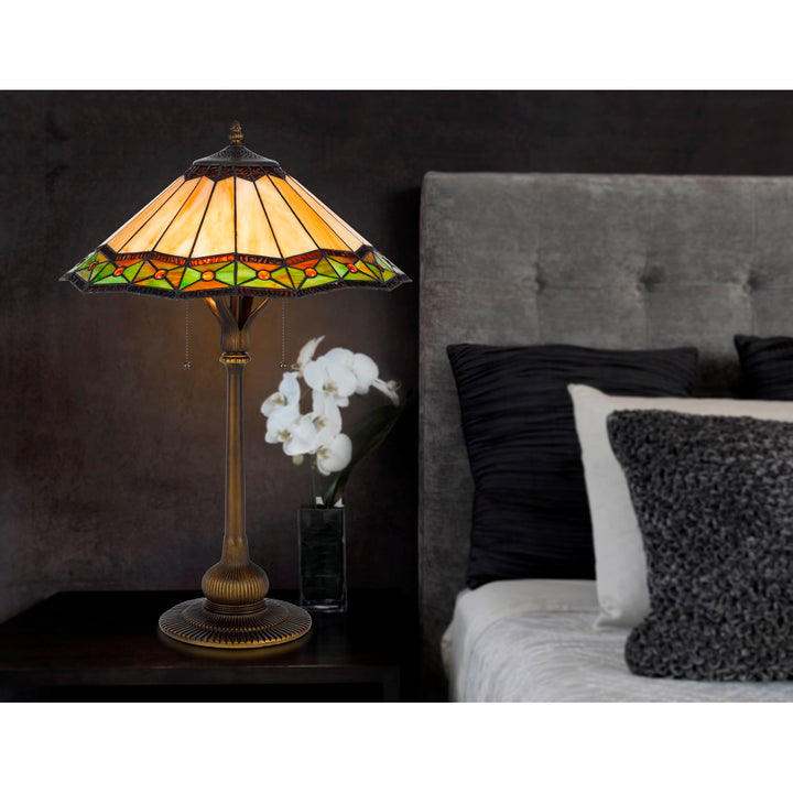 60W X 2 Armscroft Tiffany Table Lamp