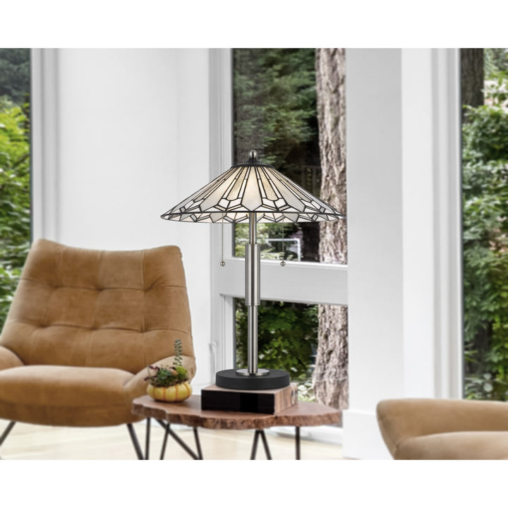 60W X 2 Muirfield Tiffany Table Lamp