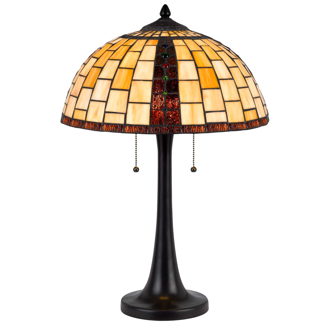 60W X 2 Whitton Tiffany Table Lamp by CAL Lighting