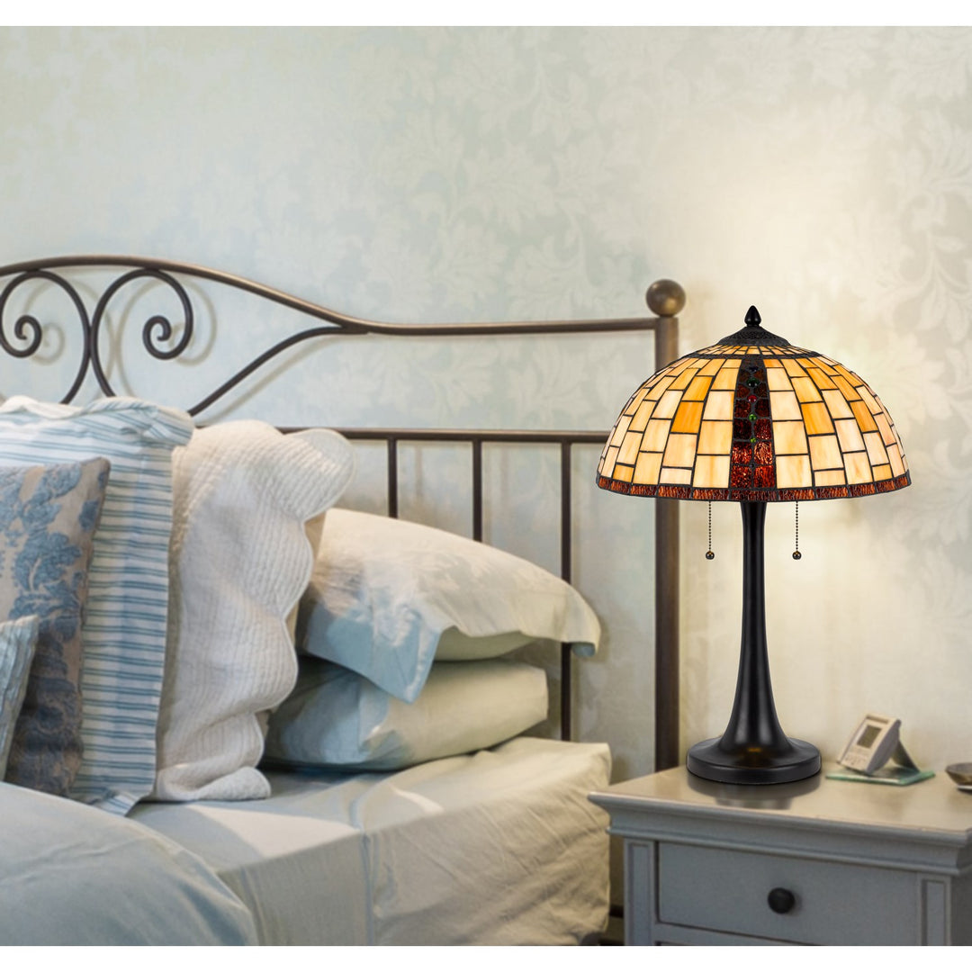 60W X 2 Whitton Tiffany Table Lamp