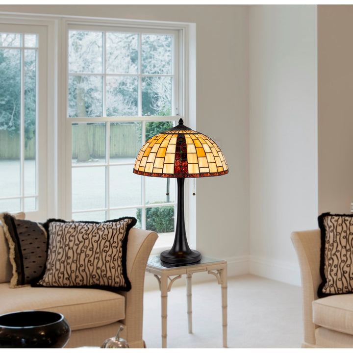 60W X 2 Whitton Tiffany Table Lamp