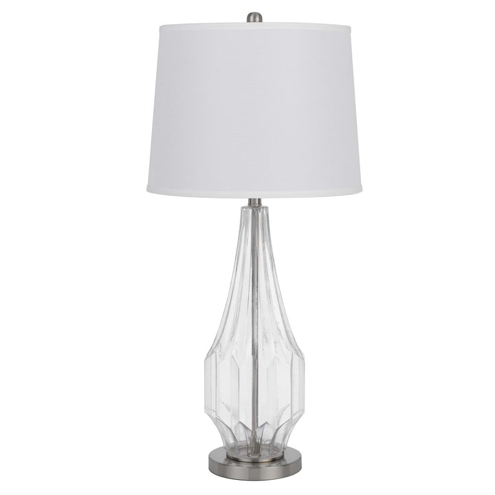 150W 3 Way Walham Glass Table Lamp With Hardback Fabric Shade (Sold In Pairs) by CAL Lighting