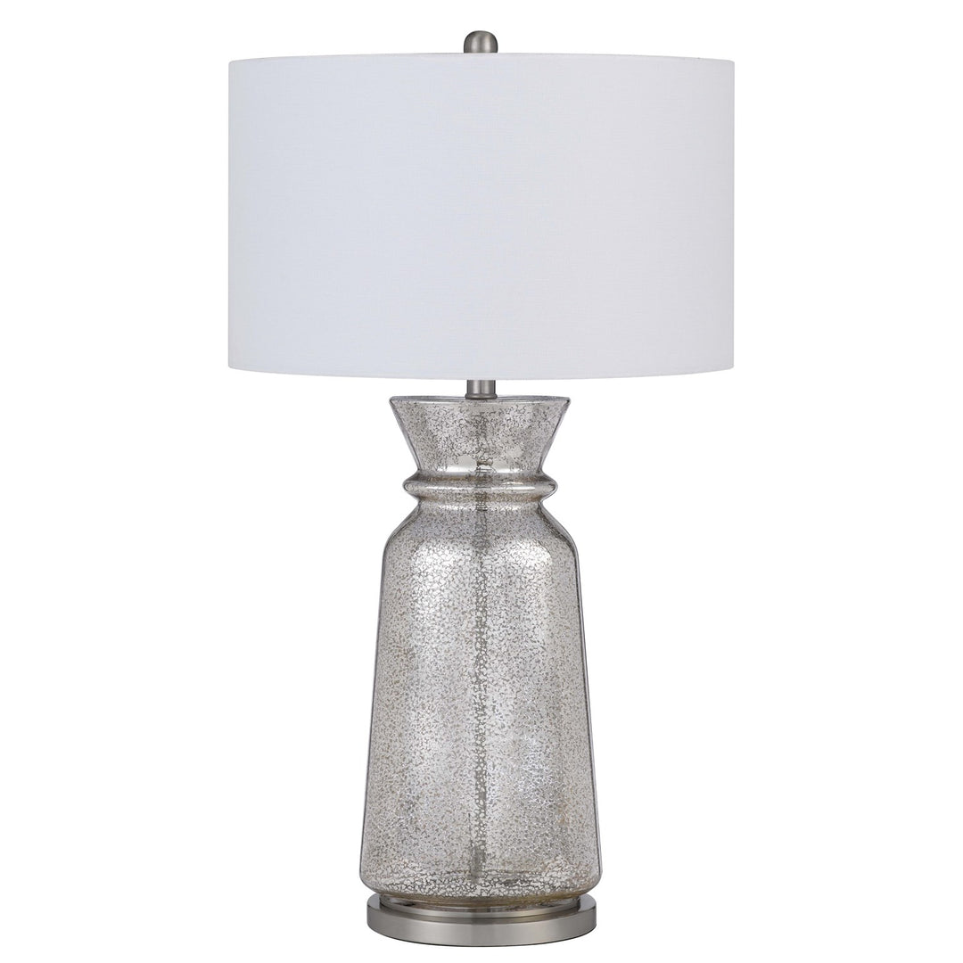 150W 3 Way Keswick Glass Table Lamp With Hardback Fabric Shade (Sold In Pairs) by CAL Lighting