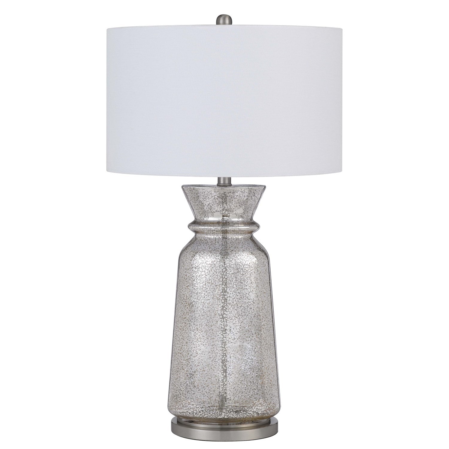 150W 3 Way Keswick Glass Table Lamp With Hardback Fabric Shade (Sold In Pairs) by CAL Lighting