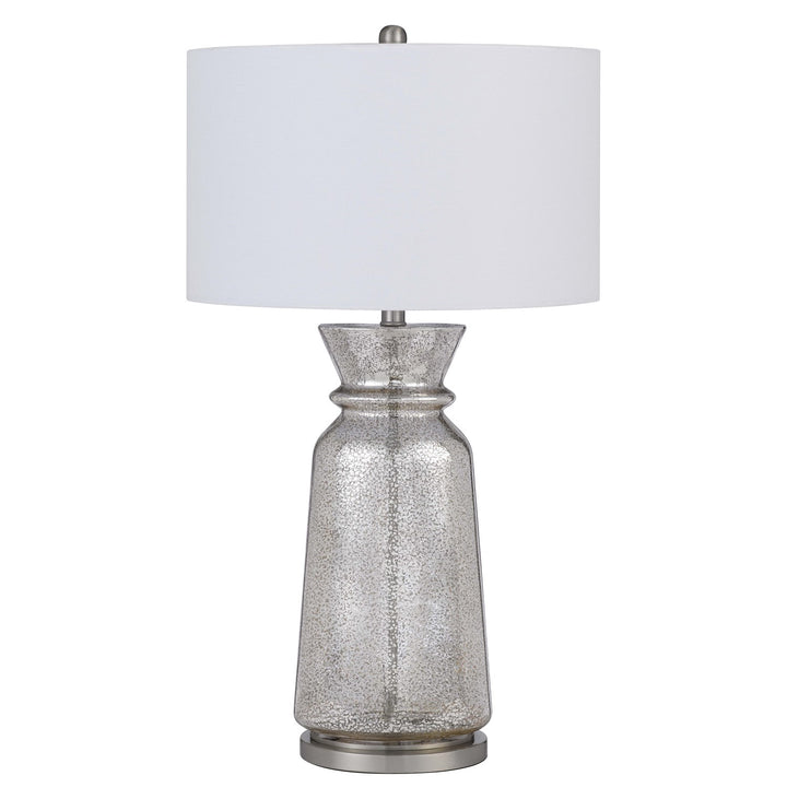 150W 3 Way Keswick Glass Table Lamp With Hardback Fabric Shade (Sold In Pairs) by CAL Lighting