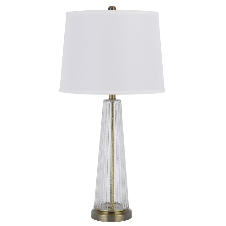 150W 3 Way Huxley Glass Table Lamp With Hardback Fabric Shade (Sold In Pairs) by CAL Lighting