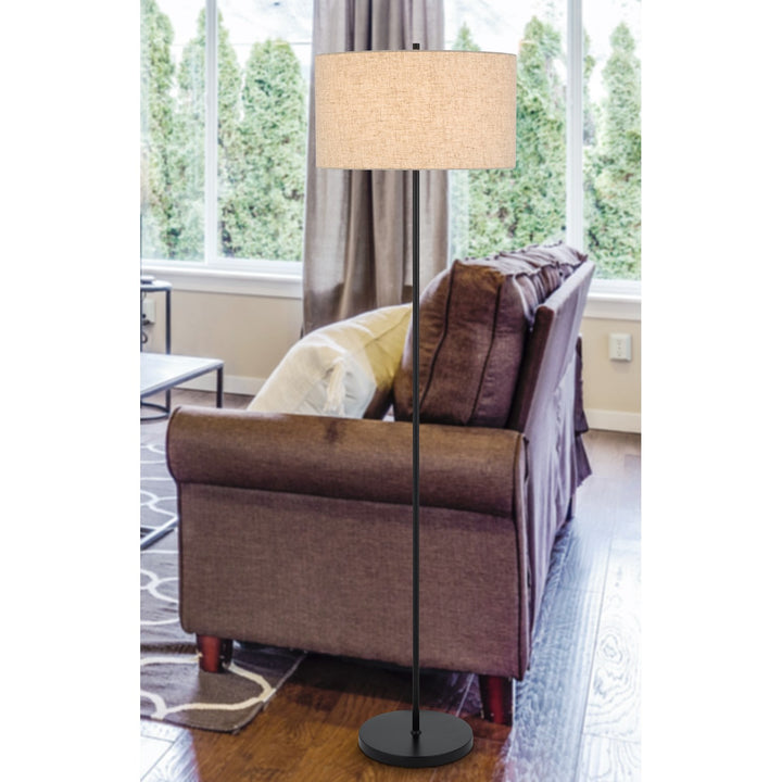 150W 3 Wayt Cromwell Metal Floor Lamp With Linen Shade