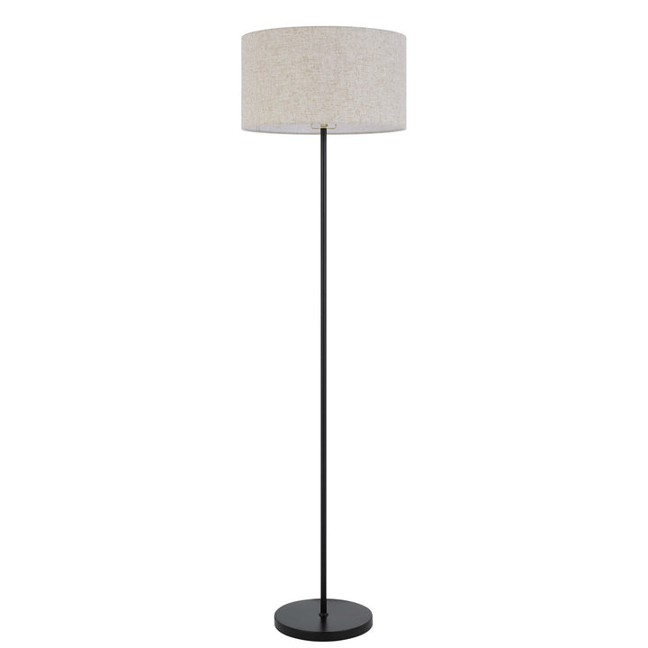150W 3 Wayt Cromwell Metal Floor Lamp With Linen Shade